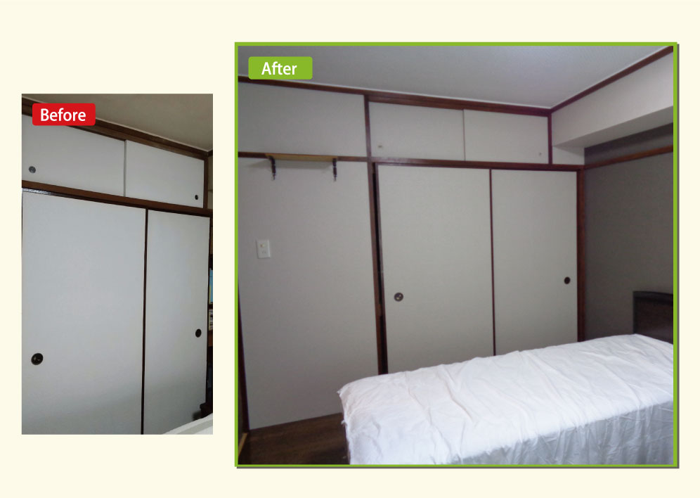 寝室クロスの張り替えリフォーム（神奈川県横浜市）